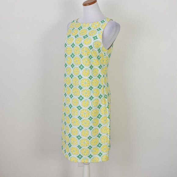 STS Sail To Sable Lemon Print Shift Dress - S - Picture 4 of 9
